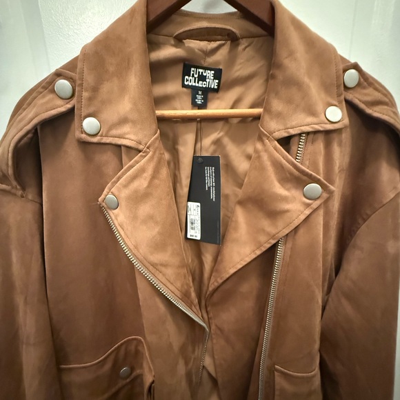 Women’s Tan Suede Military Jacket - Picture 5 of 8